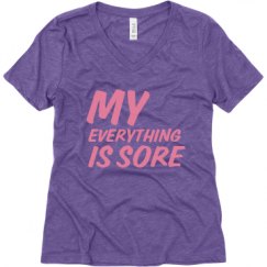 Ladies Relaxed Fit Super Soft Triblend V-Neck Tee