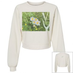 Daisy Cluster Photo Lucy LaRue Fleece Sweatshir