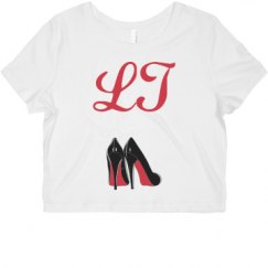 Ladies Slim Fit Crop Top Tee