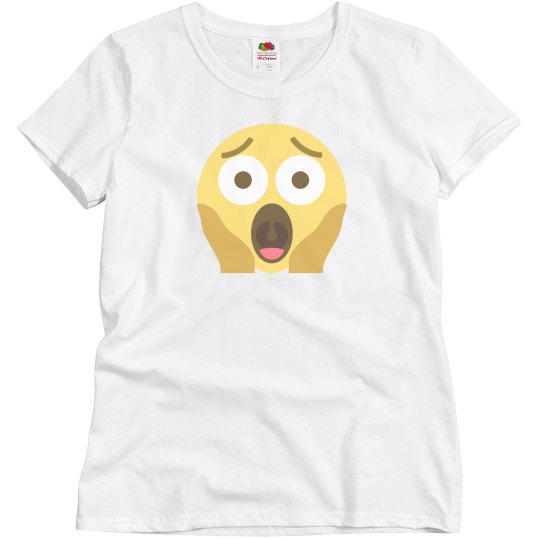 Face Screaming in Fear Emoji Tee