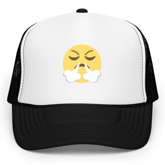 Face with Look of Triumph Snapback Hat 
