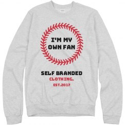 Im my own fan Gray/Red-Blk Sweat Shirt