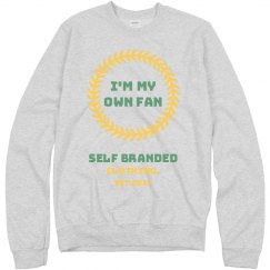 Im my own fan Gray/Yellow-Green Sweat Shirt
