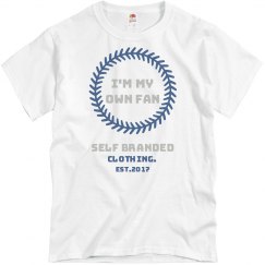 Im my own fan White Blue Silver Tee