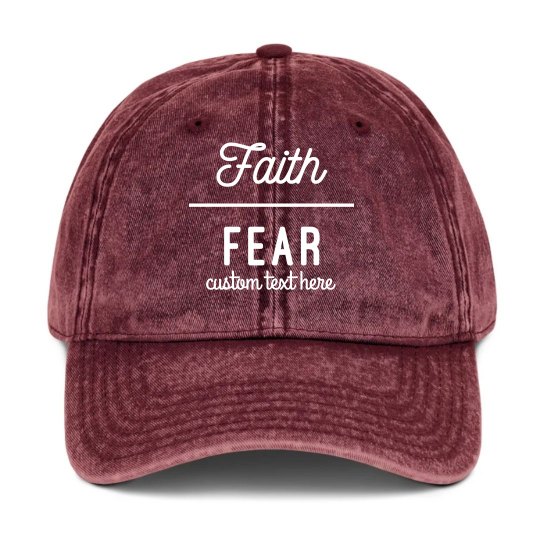 Faith Over Fear Custom Hat