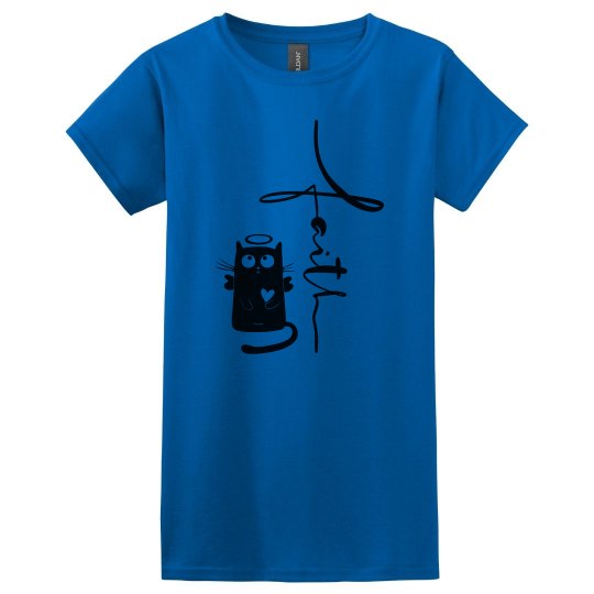 Faith Shirt: Black Cat Angel Faith Shirt: Black Cat Angel