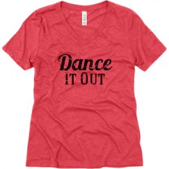 Ladies Relaxed Fit Super Soft Triblend V-Neck Tee