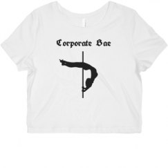 Ladies Slim Fit Crop Top Tee