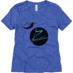 Ladies Relaxed Fit Super Soft Triblend V-Neck Tee