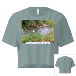 Dreamy Butterfly River Scene Photo Lucy LaRue Crop Top