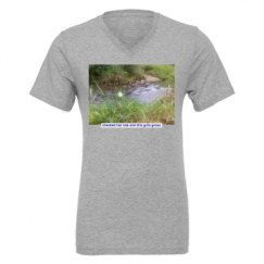 Unisex CVC Jersey V-Neck T-Shirt