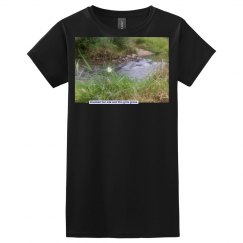 Dreamy Butterfly River Scene Photo Fitted Tee Shirt