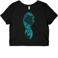 Ladies Slim Fit Crop Top Tee