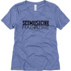 Ladies Relaxed Fit Super Soft Triblend V-Neck Tee