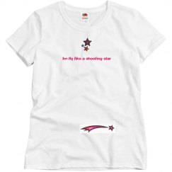 Im fly like a shooting star top pink