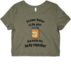 Ladies Slim Fit Crop Top Tee