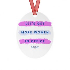 Metal Oval Christmas Ornament