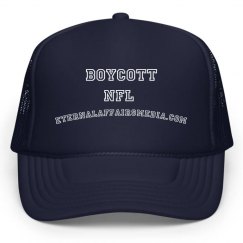 BLUE & WHITE Boycott The NFL Trucker Cap 