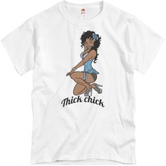 White tee w/brown & Carolina blue graphic 