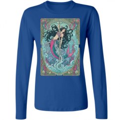 Ladies Relaxed Fit Basic Long Sleeve Tee