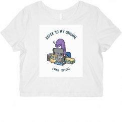 Ladies Slim Fit Crop Top Tee