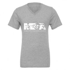 Unisex CVC Jersey V-Neck T-Shirt