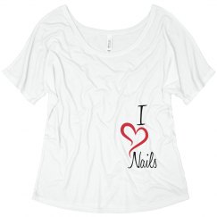 I Love Nails White Tee