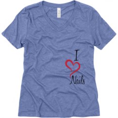 Ladies Relaxed Fit Super Soft Triblend V-Neck Tee