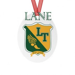 Metal Oval Christmas Ornament