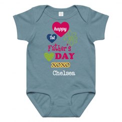 Happy First Father's Day Onesies