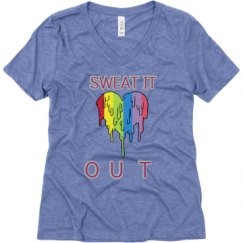 Ladies Relaxed Fit Super Soft Triblend V-Neck Tee