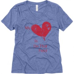Ladies Relaxed Fit Super Soft Triblend V-Neck Tee