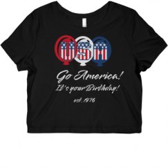 Ladies Slim Fit Crop Top Tee