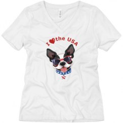 Ladies Relaxed Fit V-Neck Tee