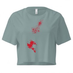 Ladies Festival Cali Crop Top Tee