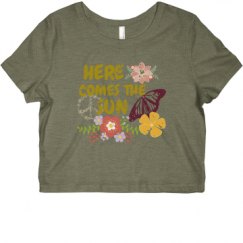 Ladies Slim Fit Crop Top Tee