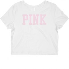 Ladies Slim Fit Crop Top Tee