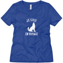 Ladies Relaxed Fit V-Neck Tee