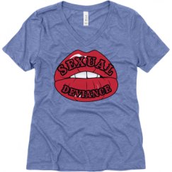 Ladies Relaxed Fit Super Soft Triblend V-Neck Tee