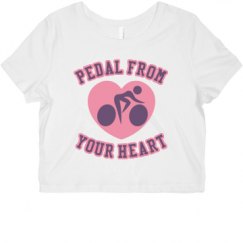 Ladies Slim Fit Crop Top Tee