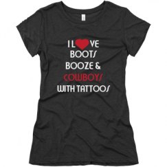 Ladies Slim Fit Super Soft Triblend Tee