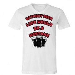 Unisex V-Neck Jersey Tee