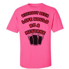 Unisex Ultra Cotton Safety Neon Crewneck Tee