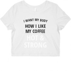 Ladies Slim Fit Crop Top Tee