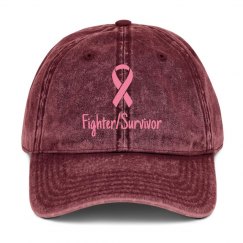 Fighter/Survivor Cancer Awareness Cap.