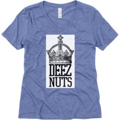 Ladies Relaxed Fit Super Soft Triblend V-Neck Tee