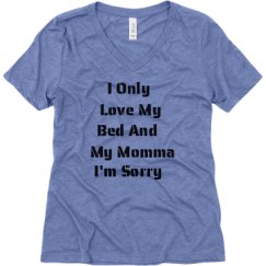 Ladies Relaxed Fit Super Soft Triblend V-Neck Tee