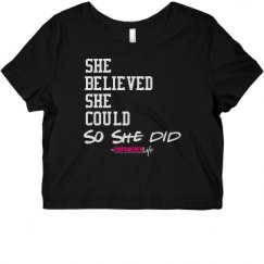 Ladies Slim Fit Crop Top Tee