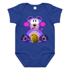 Purple Bear w/ Honey Bees