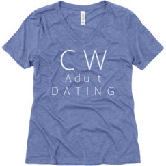 Ladies Relaxed Fit Super Soft Triblend V-Neck Tee